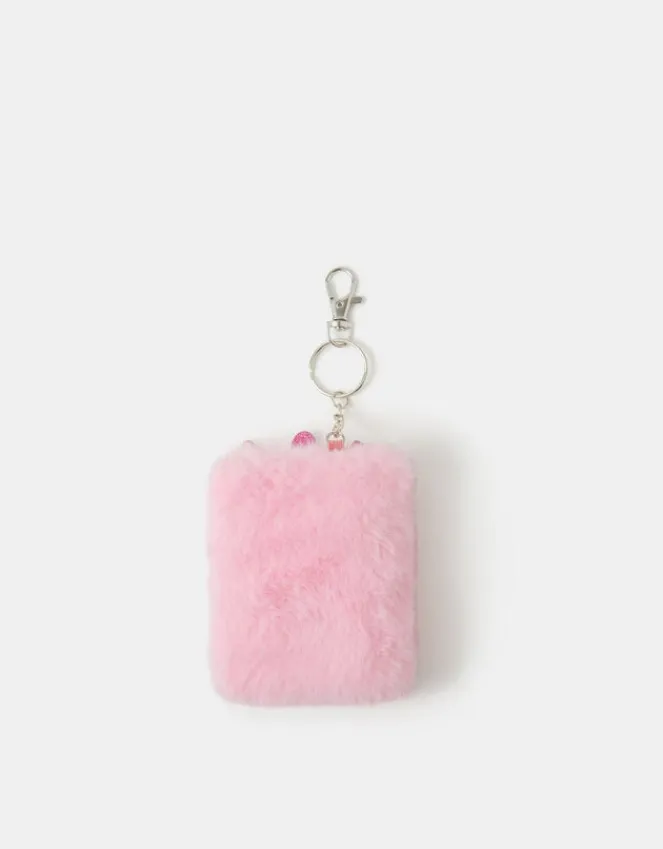Accessorize Girls Faux Fur Castle Keychain Notebook