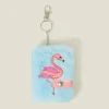 Accessorize Girls Faux Fur Flamingo Notebook Keyring