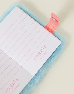 Accessorize Girls Faux Fur Flamingo Notebook Keyring