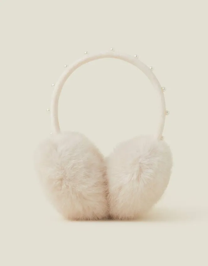 Accessorize Girls Faux Fur Pearl Earmuffs