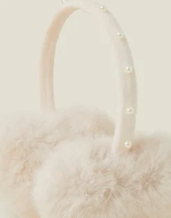 Accessorize Girls Faux Fur Pearl Earmuffs