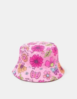 Accessorize Girls Floral Print Bucket Hat Multi