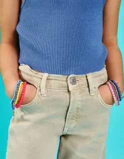Accessorize Girls Flower Bead Bracelets Multipack