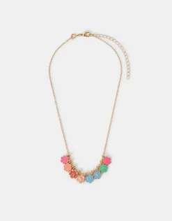 Accessorize Girls Flower Make Your Own Letter Necklace Multi