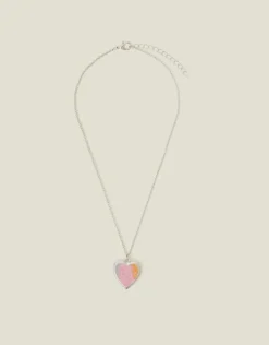 Accessorize Girls Glitter Heart Locket Necklace