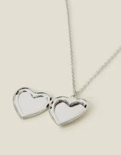Accessorize Girls Glitter Heart Locket Necklace