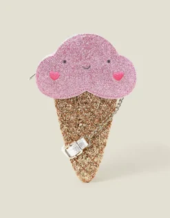Accessorize Girls Glitter Ice Cream Bag