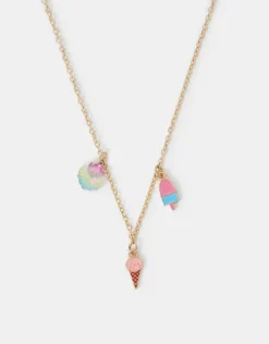 Accessorize Girls Ice Cream Charm Necklace