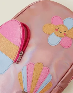 Accessorize Girls Ice Cream Pocket Metallic Backpack