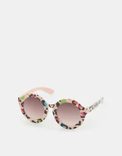 Accessorize Girls Leopard Print Round Sunglasses
