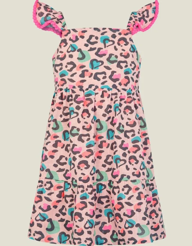Accessorize Girls Leopard Print Sun Dress Multi