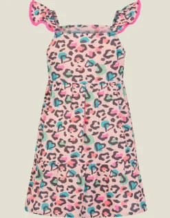 Accessorize Girls Leopard Print Sun Dress Multi
