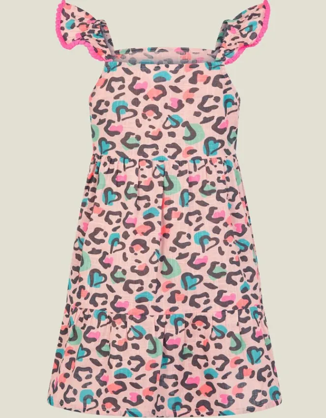 Accessorize Girls Leopard Print Sun Dress Multi