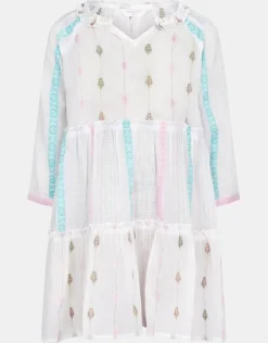 Accessorize Girls Mini Me Jacquard Dress White