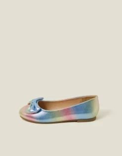 Accessorize Girls Ombre Metallic Ballet Flats Multi