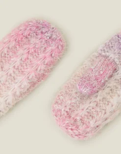 Accessorize Girls Ombre Sequin Mittens Purple
