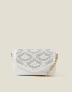 Accessorize Girls Pearl Fan Mini Bag