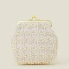 Accessorize Girls Pearl Flower Clip Frame Mini Bag