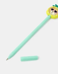 Accessorize Girls Pineapple Topper Pen Yellow