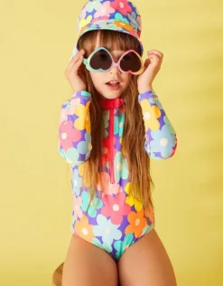 Accessorize Girls Rainbow Ombre Heart Sunglasses