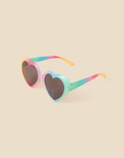 Accessorize Girls Rainbow Ombre Heart Sunglasses