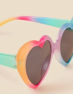 Accessorize Girls Rainbow Ombre Heart Sunglasses