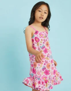 Accessorize Girls Retro Floral Swing dress Multi
