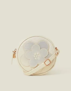 Accessorize Girls Round Applique Flower Bag