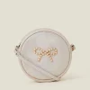 Accessorize Girls Round Pearl Bow Bag