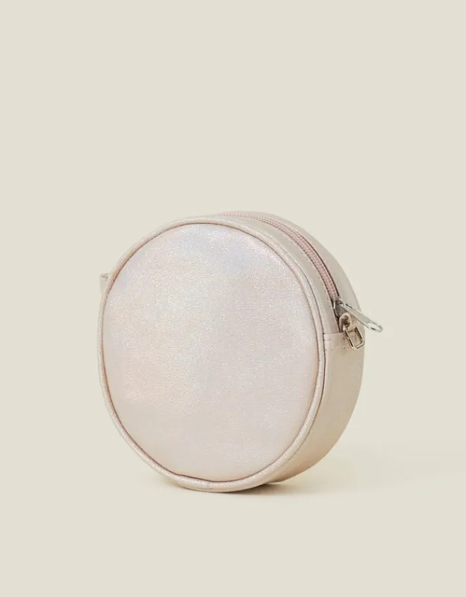 Accessorize Girls Round Pearl Bow Bag