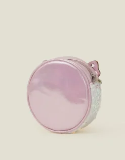 Accessorize Girls Round Sequin Butterfly Bag