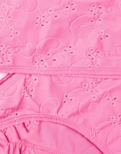 Accessorize Girls Ruffle Broderie Bikini Set Pink