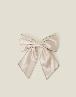 Accessorize Girls Satin Gem Bow Hair Clip