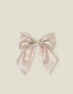 Accessorize Girls Satin Gem Bow Hair Clip