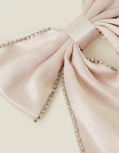 Accessorize Girls Satin Gem Bow Hair Clip