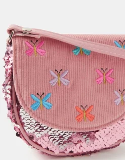 Accessorize Girls Sequin Butterfly Crossbody Bag