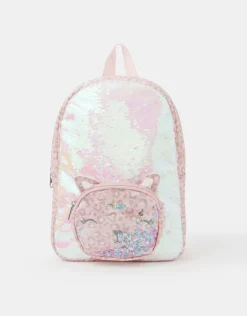 Accessorize Girls Sequin Cat Backpack