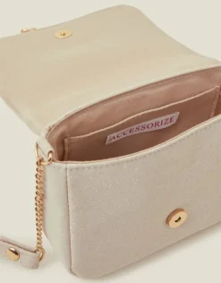 Accessorize Girls Square Glitter Corsage Flower Bag