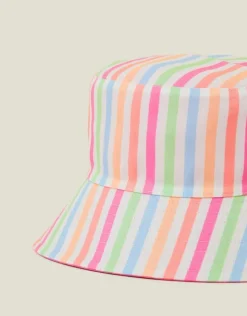 Accessorize Girls Stripe Bucket Hat Multi