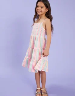 Accessorize Girls Stripe Sun Dress Multi