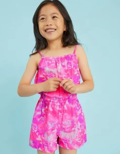 Accessorize Girls Tie Dye Strappy Playsuit Multi