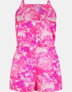 Accessorize Girls Tie Dye Strappy Playsuit Multi
