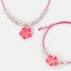 Accessorize Girls Tropical Flower Necklace and Bracelet Set