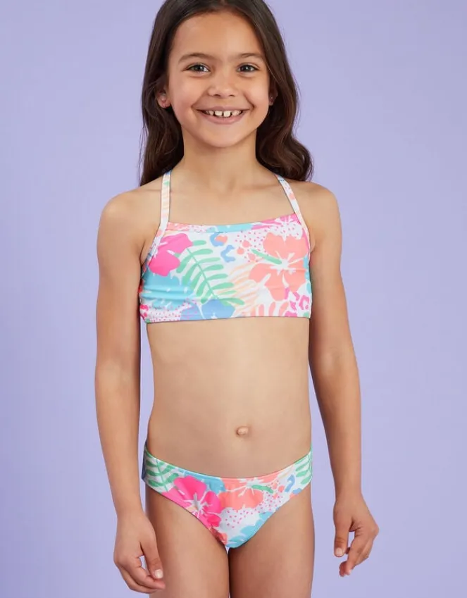Accessorize Girls Tropical Print Bikini Set Multi