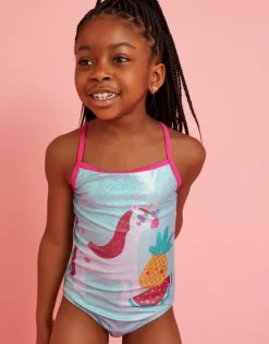 Accessorize Girls Unicorn Swimsuit Multi