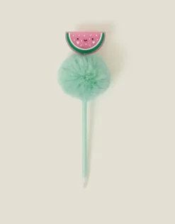 Accessorize Girls Watermelon Pom-Pom Pen