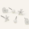 Accessorize Heart Stud Earrings Set of Three