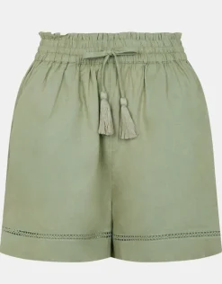 Accessorize High Waist Beach Shorts Green