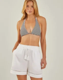 Accessorize High Waist Beach Shorts White
