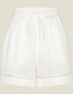 Accessorize High Waist Beach Shorts White